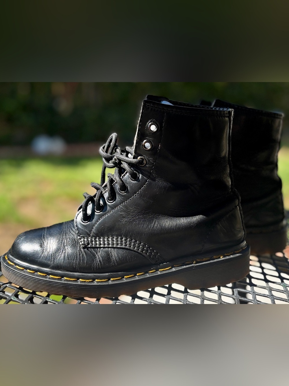 Vintage 90s Dr Martens 1460 Made in England Black Leather Boots UK 4 US Women 6